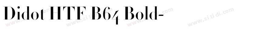 Didot HTF B64 Bold字体转换